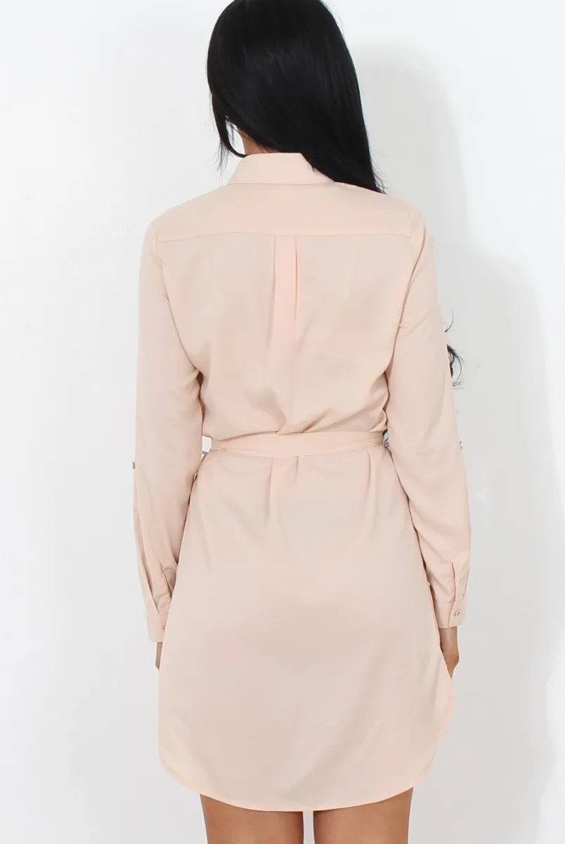 Archer Beige Shirt Dress