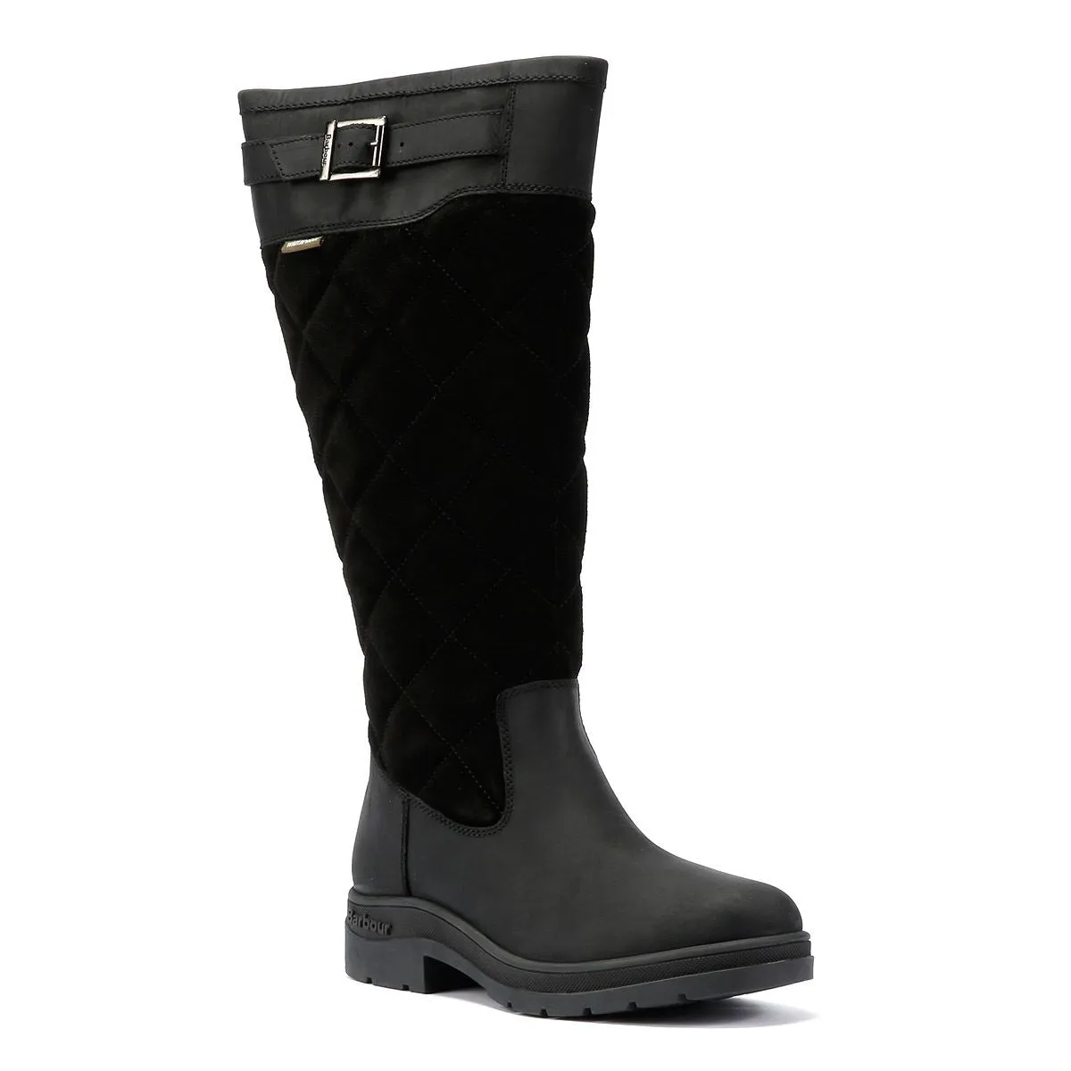 Barbour Oak Tall Suede/Leather Women's Black Boots