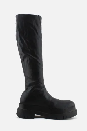 Bershka Zipper Over The Knee Boots | 100% Authentic leather