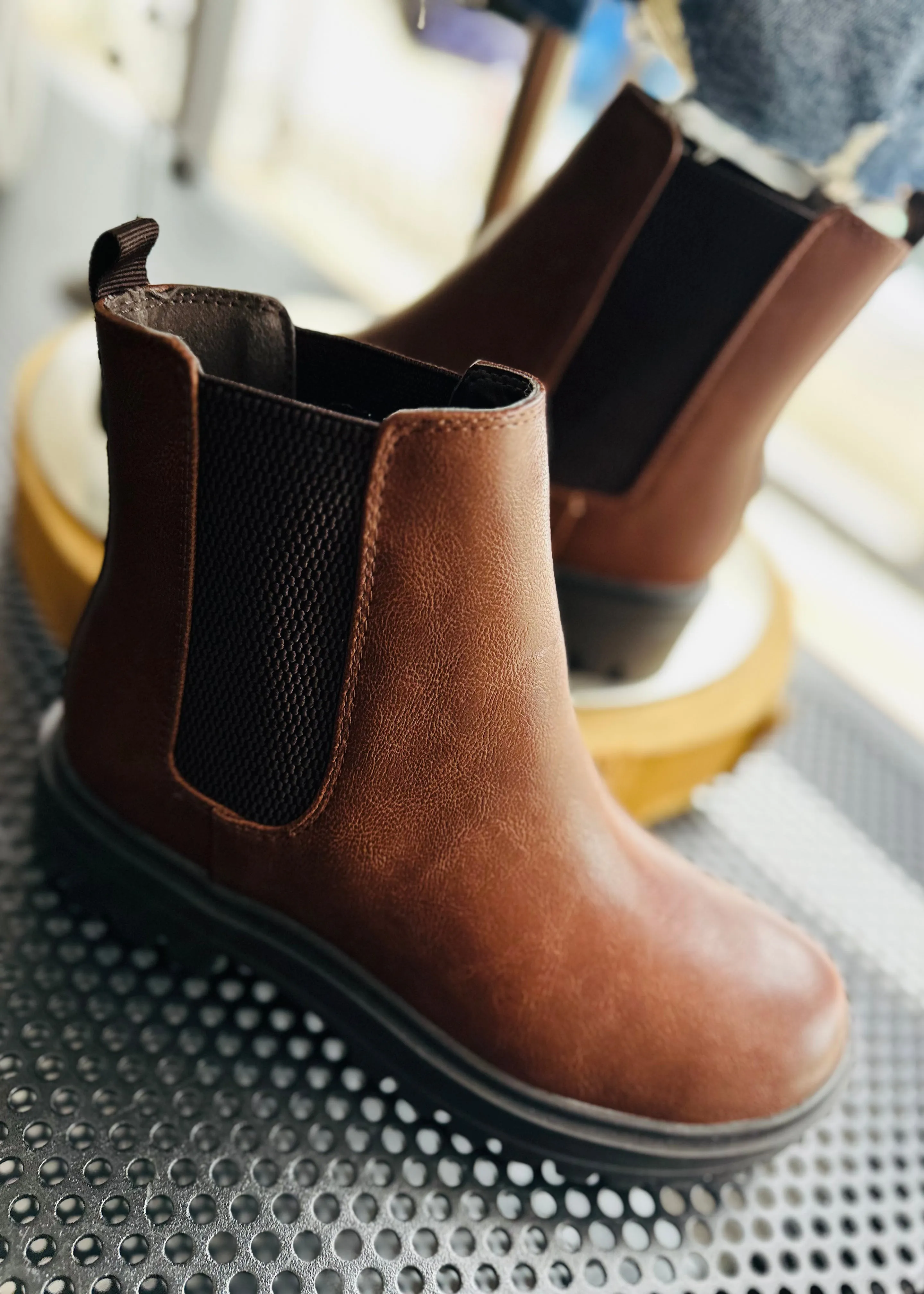 Brown Chunky Bootie