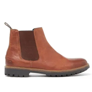 CHATHAM Mens Chirk Leather Chelsea Boots - Dark Tan