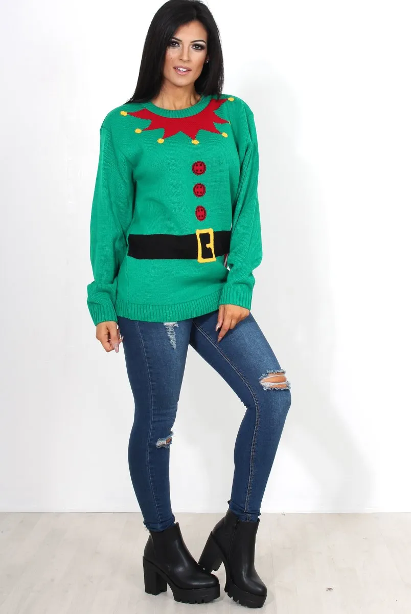 Chrissy Green Elf Christmas Jumper