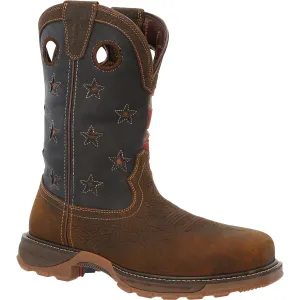 Durango Mens Maverick XP CT WP Bark/Vintage Flag Leather Work Boots