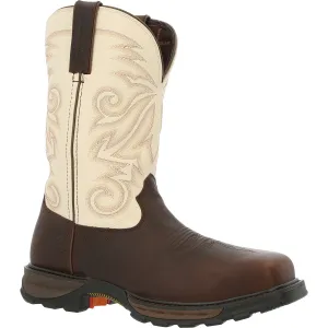 Durango Mens Maverick XP CT WP Chocolate/White Leather Work Boots