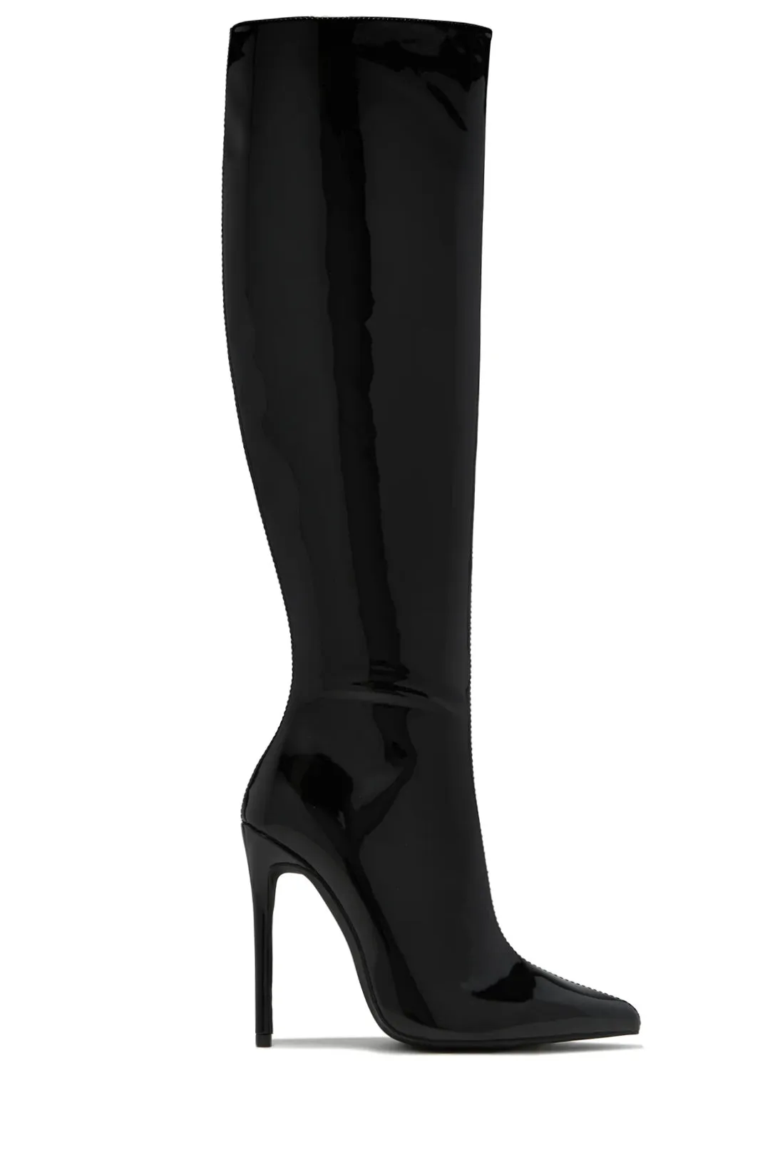 Genesis Knee High Heel Boots - Black