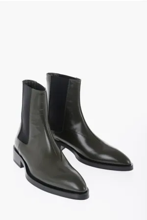 Jil Sander Poited Leather Chelsea Boots