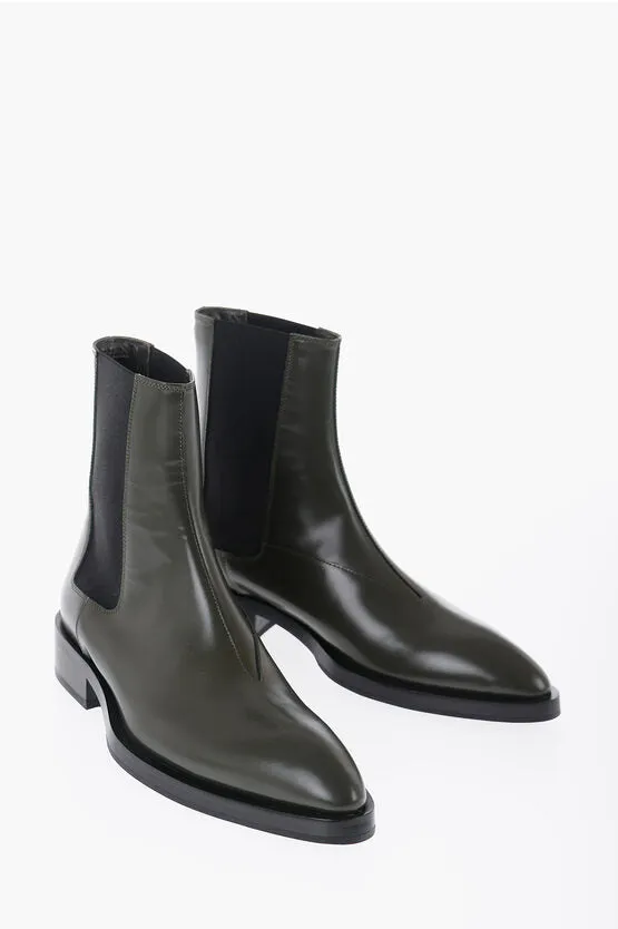 Jil Sander Poited Leather Chelsea Boots