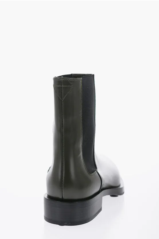 Jil Sander Poited Leather Chelsea Boots