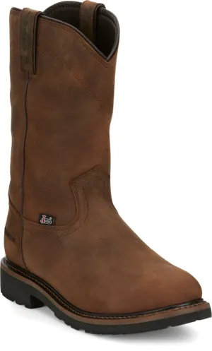 Justin Brown Drywall Round Toe Work Boots for Men