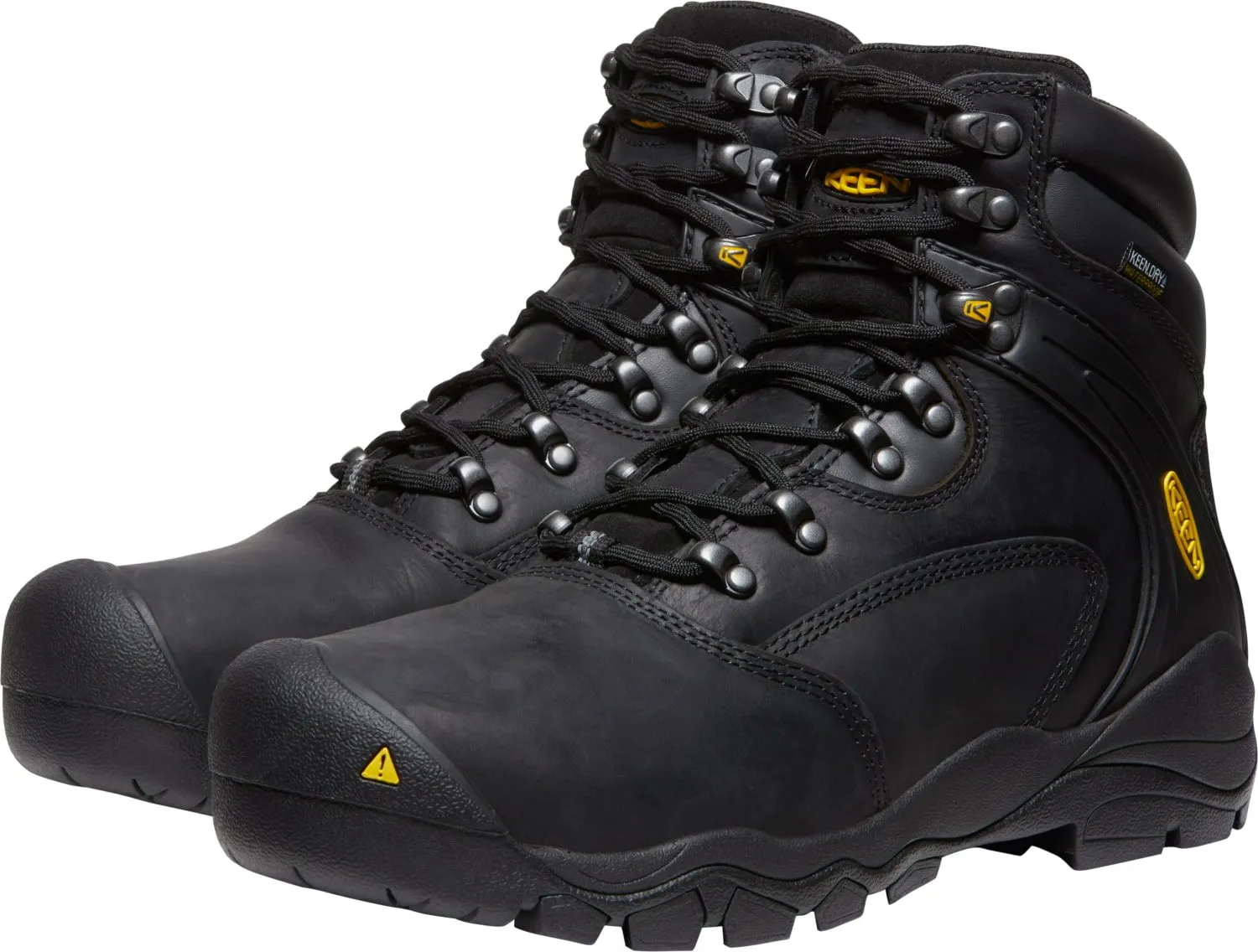 Keen Utility Mens Louisville 6in WP Black Leather Work Boots