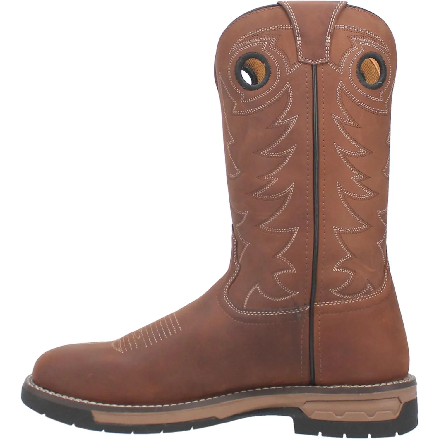 Laredo Brown Decker Broad Square Toe Work Boots for Men