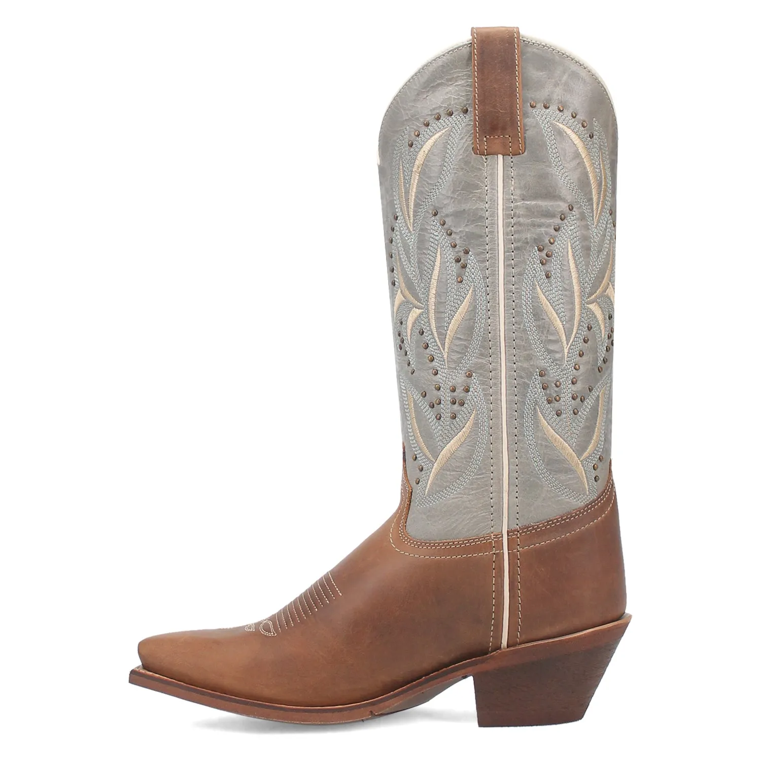 Stylish Laredo Womens Larissa Honey Leather Cowboy Boots - Comfortable Western Footwear for Every Occasion