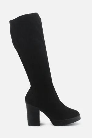 New Look Block Over The Knee Boots | Suede