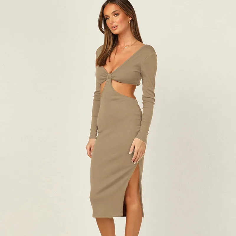 Open Waist Over-The-Knee Dress