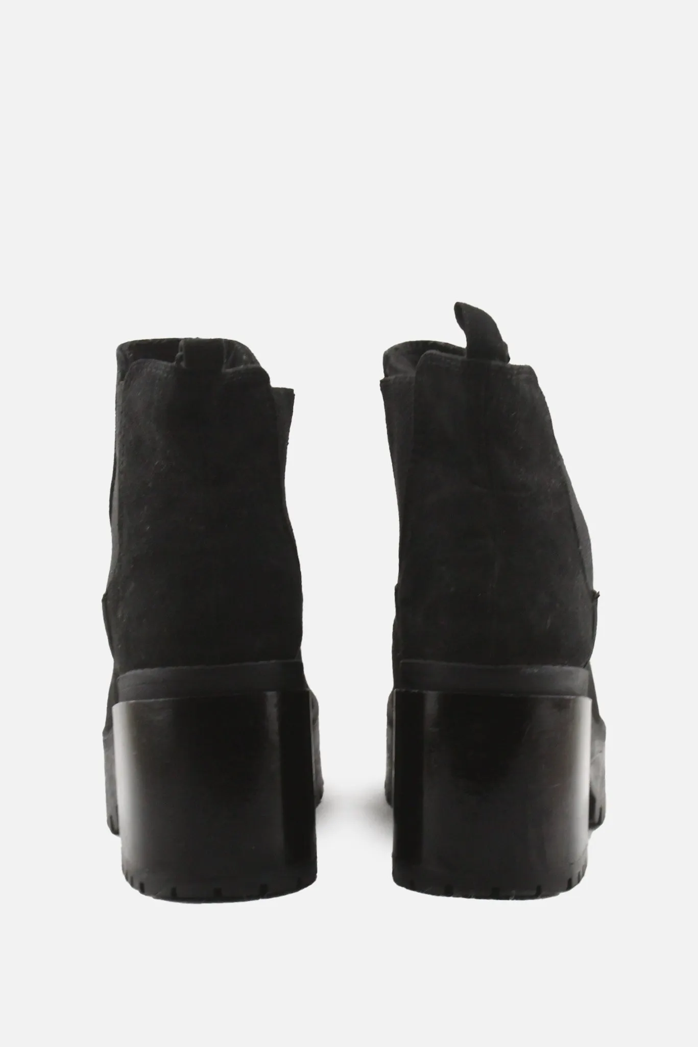 Pull & Bear Stretchable Platform Boots | Suede