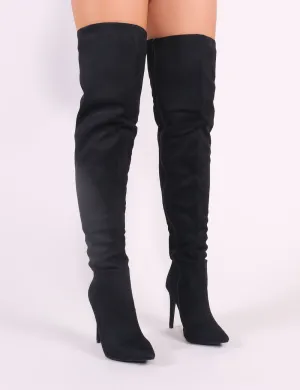 Raydar Over the Knee Boots in Black