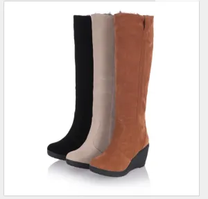 Trendy Over The Knee Wedge Boots