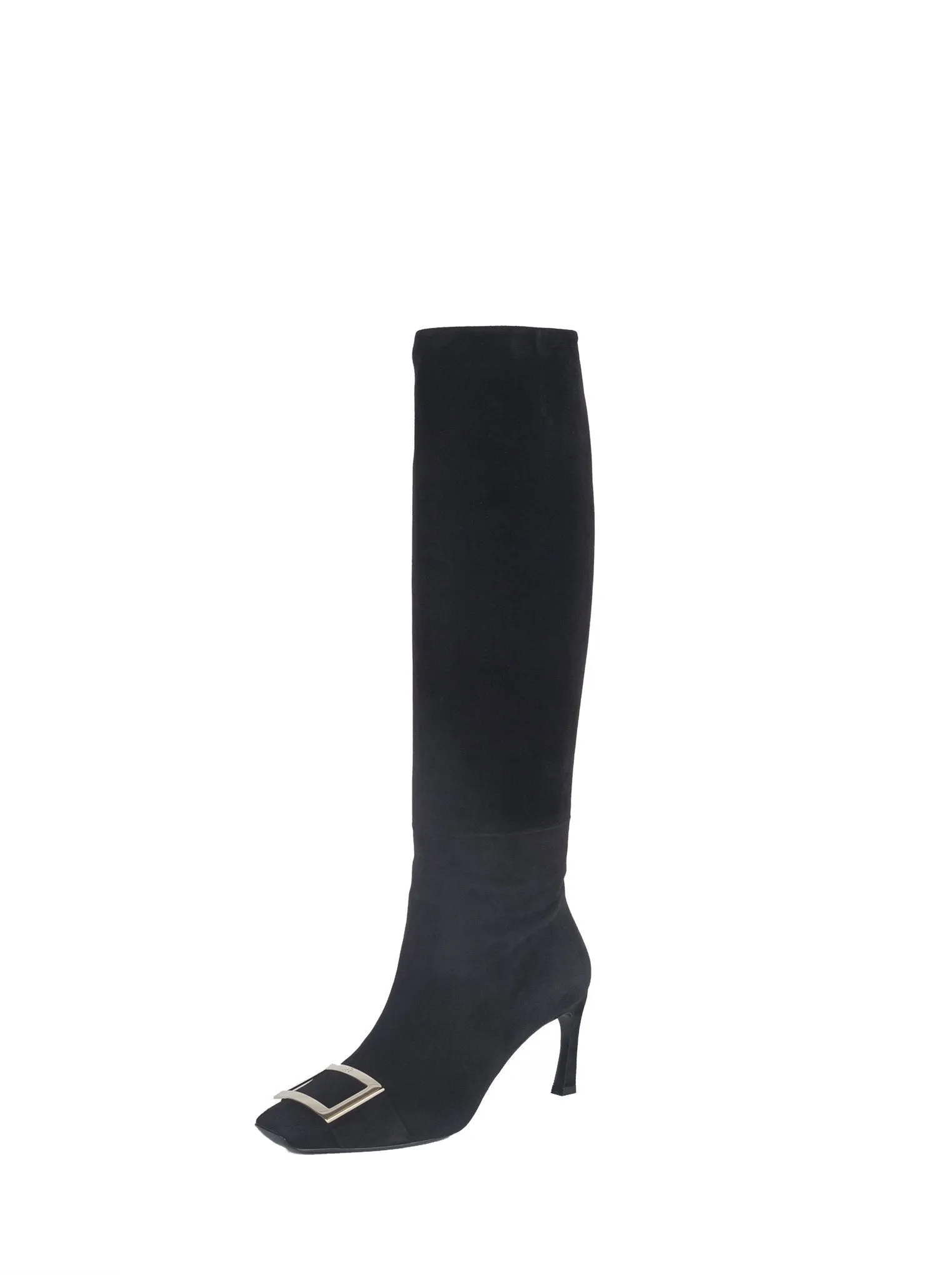 Trompette Suede Knee Boots - Black