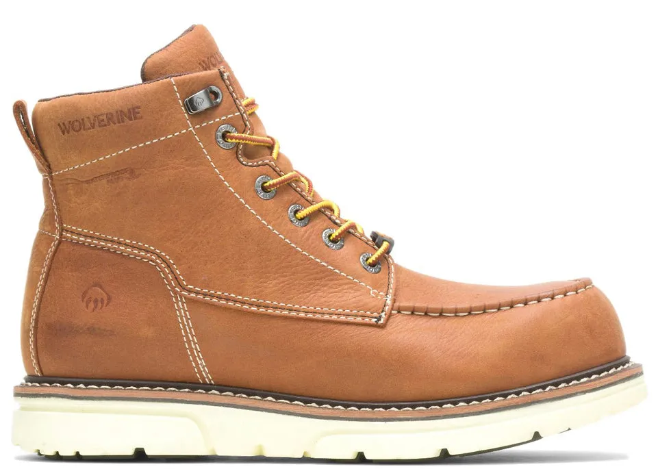 Wolverine Mns I-90 Durashocks-Moc-Toe 6 Inch Work Boot Tan