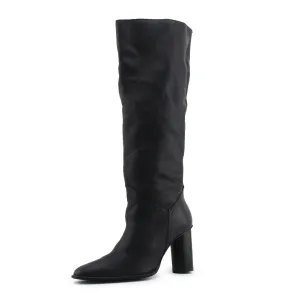 Zara Block Heels Knee High Boots | 100% Authentic Leather