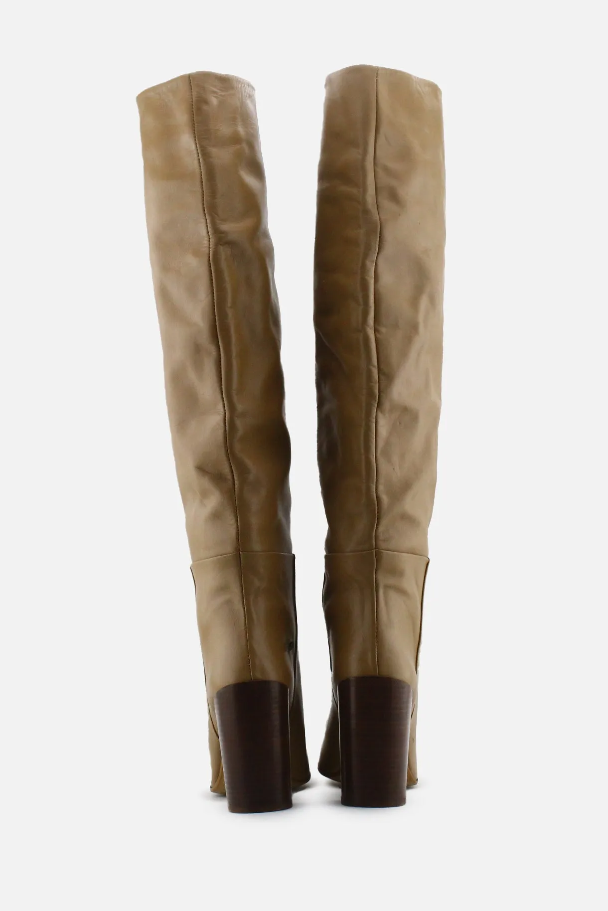 Zara Block Over The Knee Boots | 100% Authetic Leather