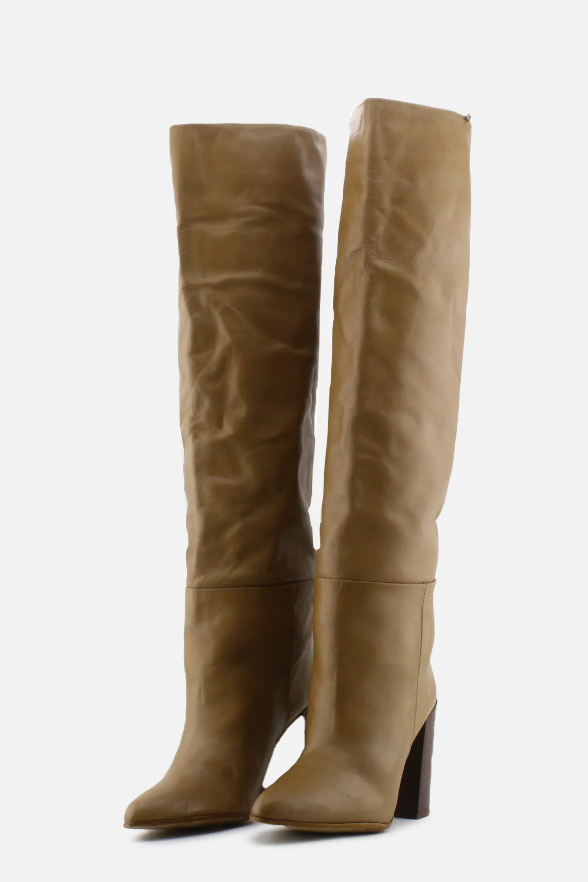 Zara Block Over The Knee Boots | 100% Authetic Leather